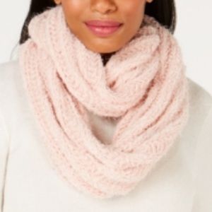 NEW INC International Concepts Soft Fuzzy Infinity Loop Scarf, One Size, Pink